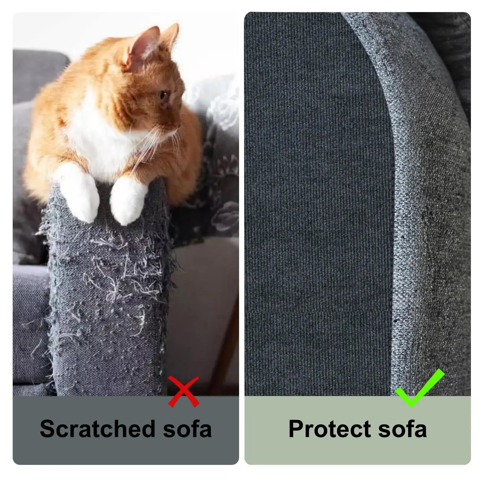 Self-Adhesive Carpet Cats Scratch Board Wall anti Cat Scratch Sofa Diy Cats Scratch Board Sofa Protection Paws Sharpen Trimmable