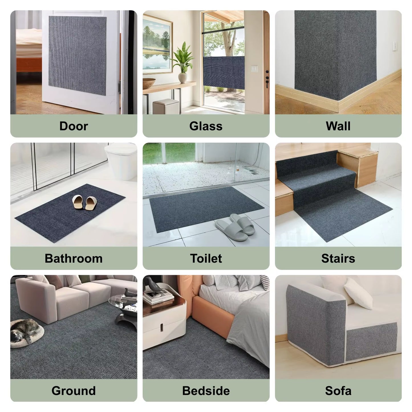Self-Adhesive Carpet Cats Scratch Board Wall anti Cat Scratch Sofa Diy Cats Scratch Board Sofa Protection Paws Sharpen Trimmable