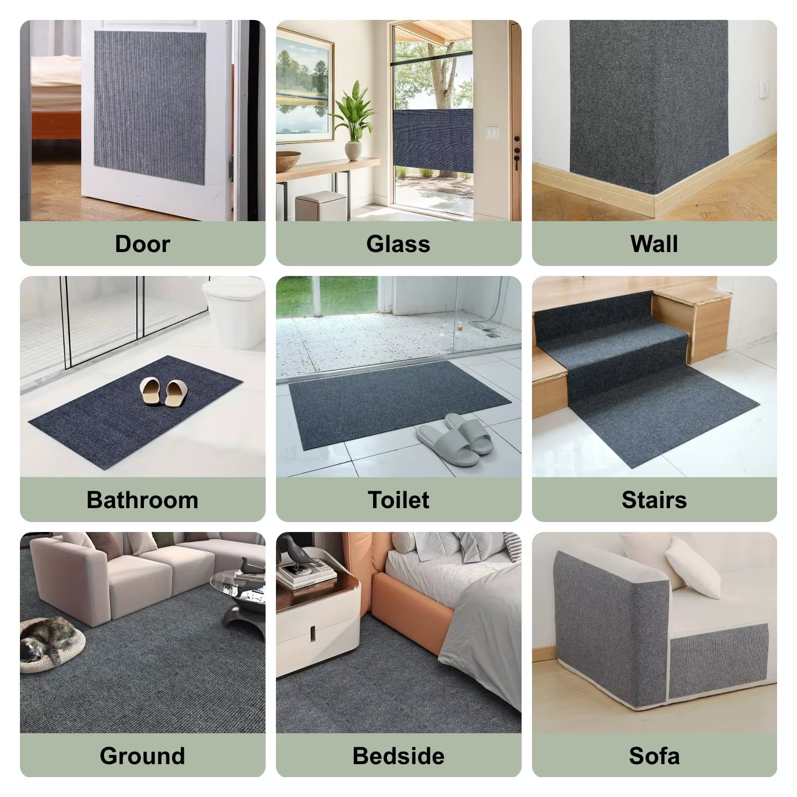 Self-Adhesive Carpet Cats Scratch Board Wall anti Cat Scratch Sofa Diy Cats Scratch Board Sofa Protection Paws Sharpen Trimmable