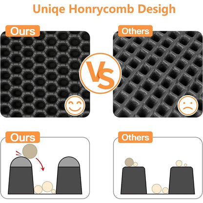 Cat Litter Mat Double Layer Waterproof Urine Proof Trapping Mat Easy to Clean Non-Slip Toilet Pad Cat Scratch Pad Large Foot Pad